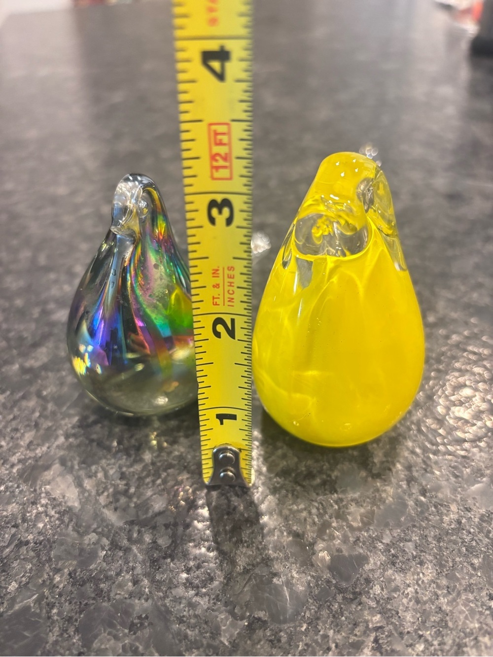 Set of 2 Iridescent Glass Decorative Bird Figurines Paper Weights - Picture 6 of 6